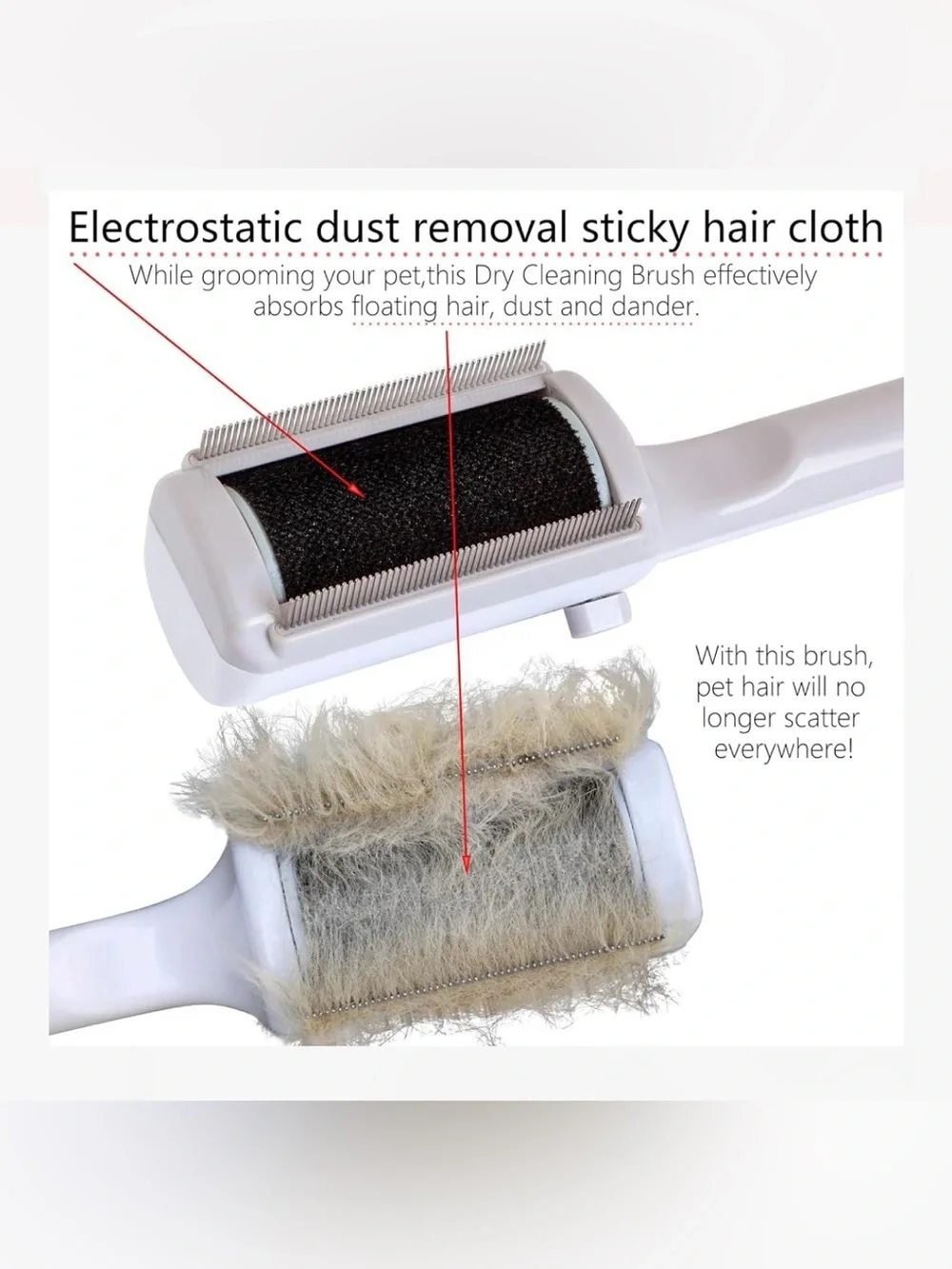 Pet Dry Cleaning Brush By Miwoowim - For Dogs And Cats 2 SETS Steel needle brush